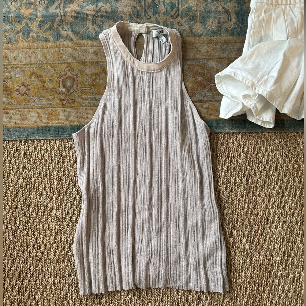 COS Slim-Fit Pleated top